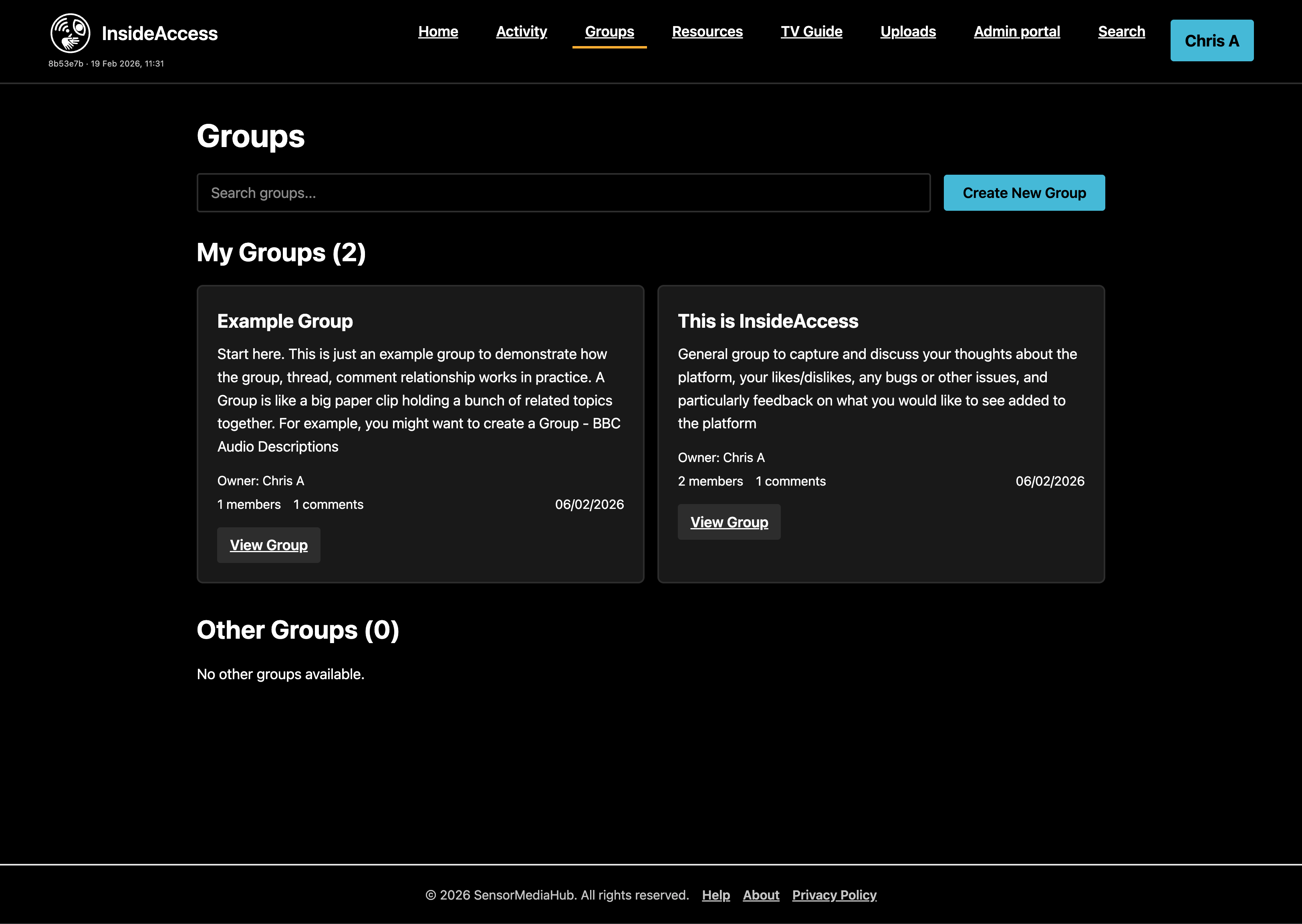 InsideAccess Groups